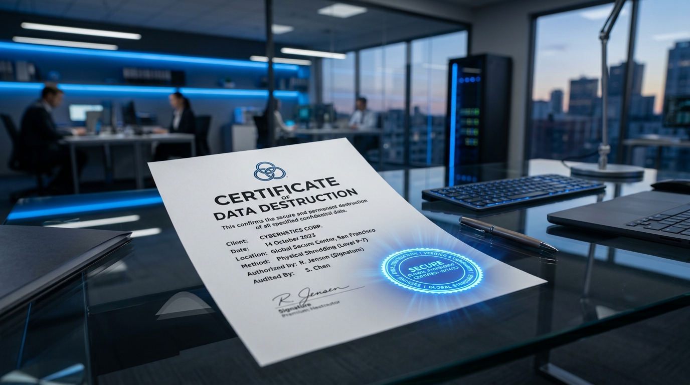 Certificate of Data Destruction Certificate