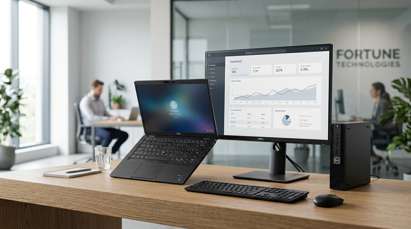 Laptop dan Komputer Desktop Kantor