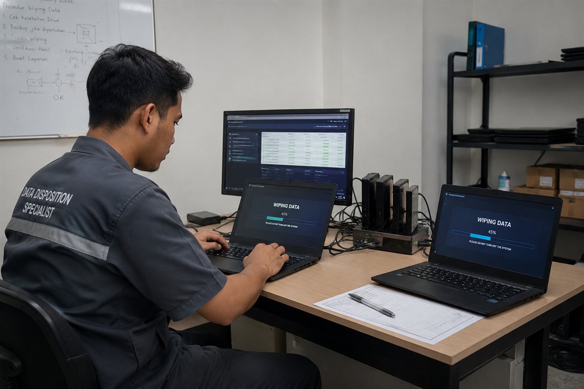 Spesialis ITAD PT Metra Data Computindo melakukan proses Wiping Data dan Sanitasi Media Penyimpanan Perusahaan