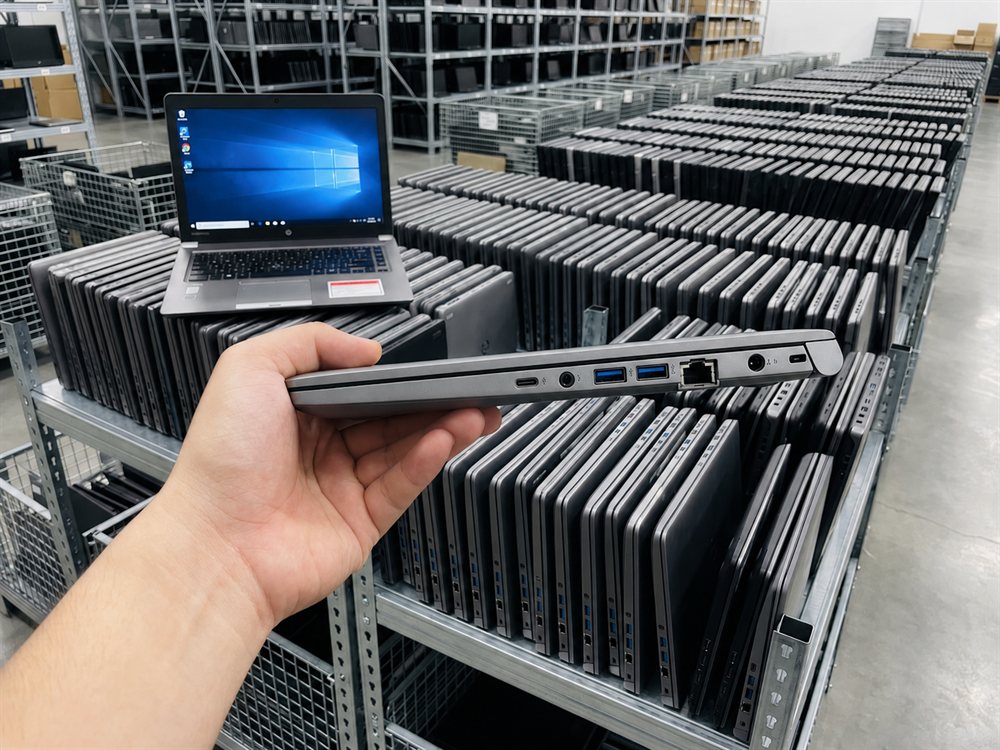 Batch Unit Laptop dan PC Inventaris Kantor di Fasilitas Gudang Metra Data Computindo